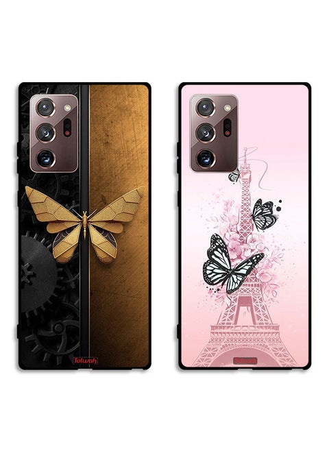 Two Cases For Samsung Galaxy Note 20 Ultra Protective Covers Butterflies On Eiffel Tower