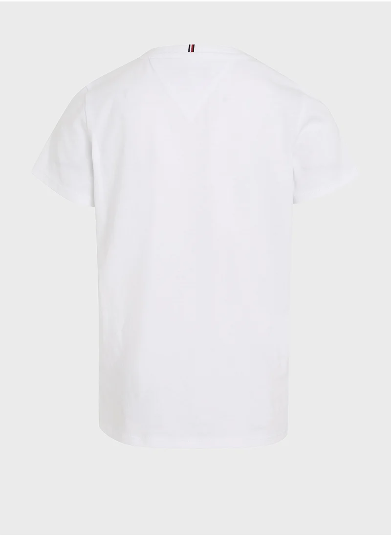 TOMMY HILFIGER MONOTYPE FLOCK REG TEE SS