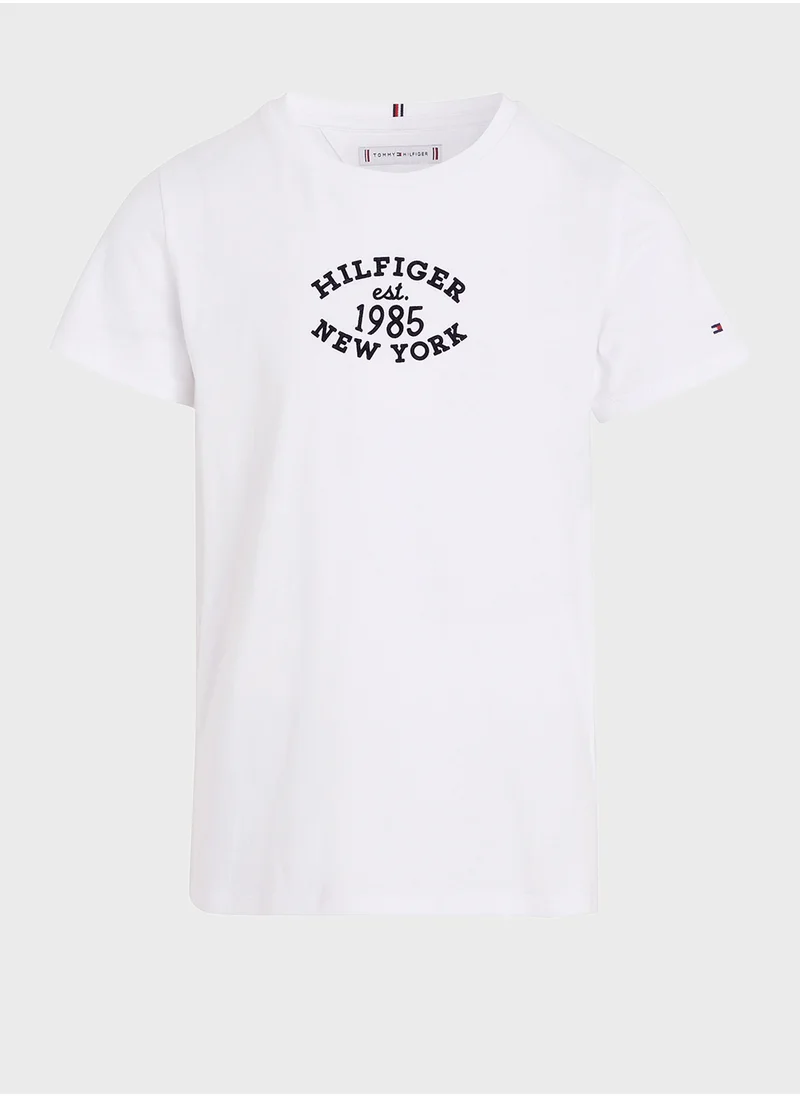 TOMMY HILFIGER MONOTYPE FLOCK REG TEE SS