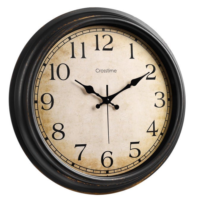 16 INCH WALL CLOCK BATTERY OPERATED SILENT VINTAGE QUARTZ ANALOG ROUND LARGE WALL CLOCKS FOR LIVING ROOM OFFICE KITCHEN DECOR BRONZE