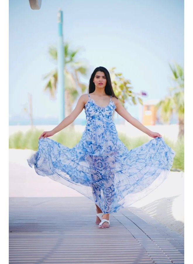 SJON Seabreeze Sicilian Chiffon Dress - Image 3