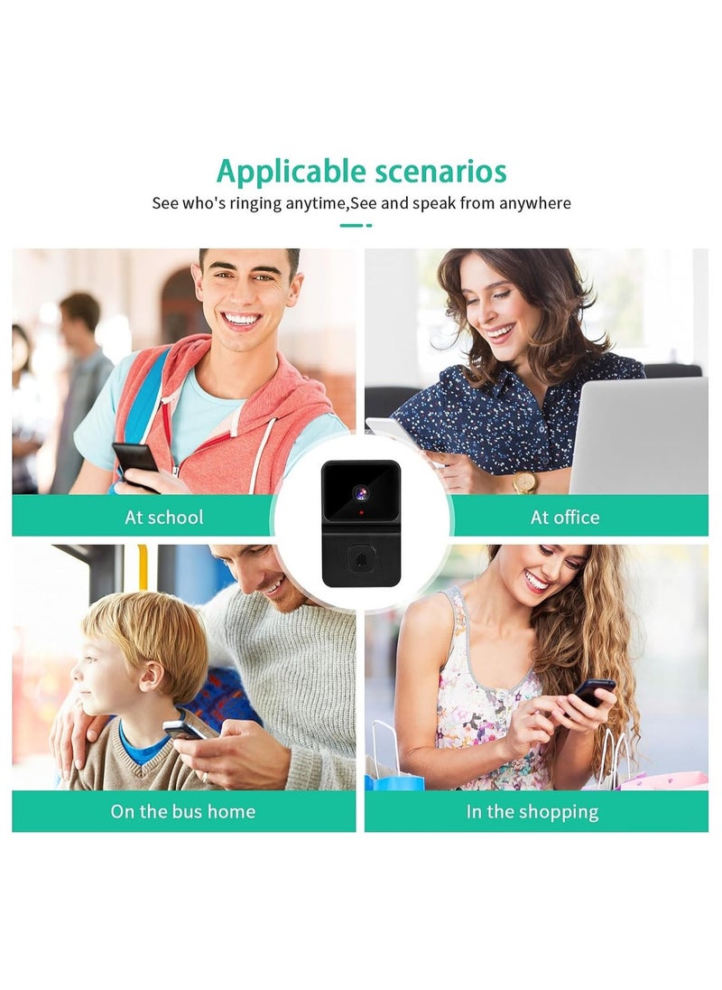 ARNOTEC - Wireless Video Doorbell Camera, Smart Wireless Wifi Video Doorbell Phone Door Ring Intercom Security Camera Bell - Image 1