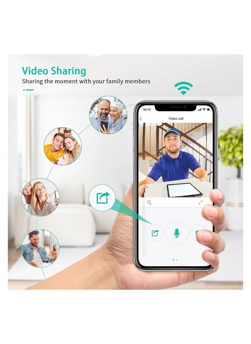 ARNOTEC - Wireless Video Doorbell Camera, Smart Wireless Wifi Video Doorbell Phone Door Ring Intercom Security Camera Bell - Image 1