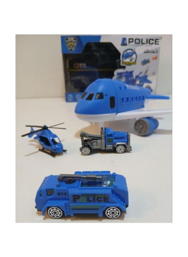 Police Deformable Track Aircraft Vehicle Play Set - Image 3