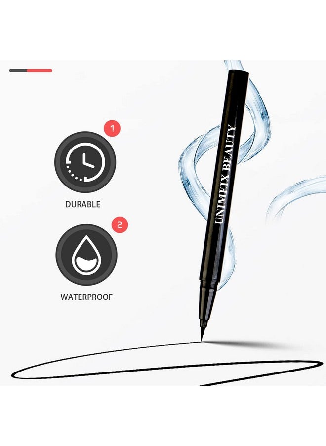 UNIMEIX - Eyeliner Liquid Liner Waterproof Eye Liner Makeup Eyeliner Pen Precise All Day Black - Image 1