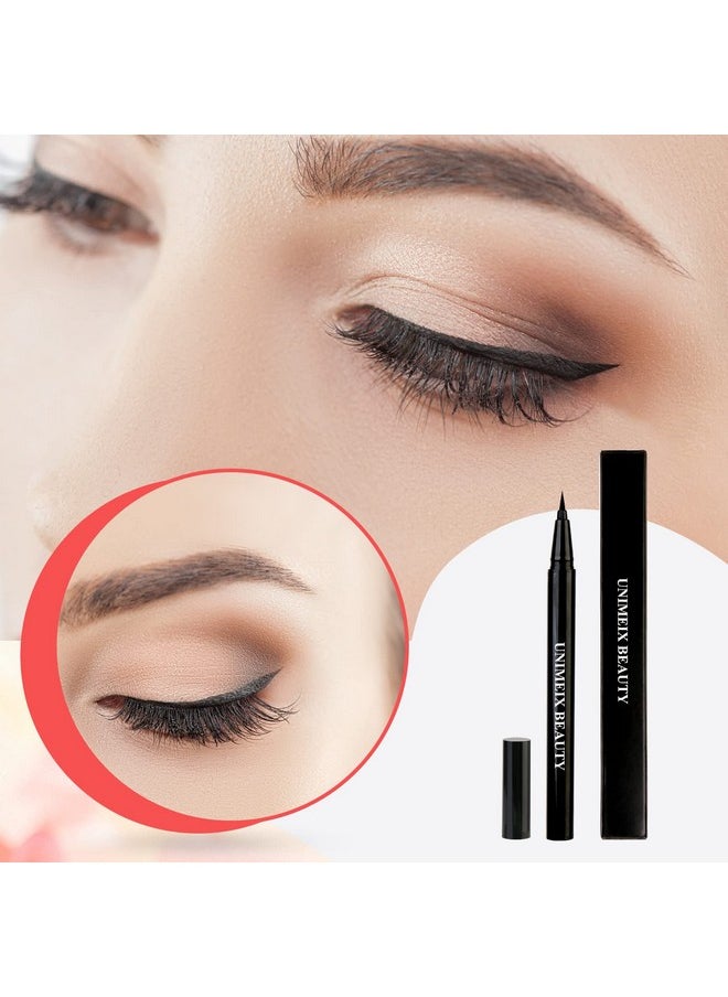 UNIMEIX - Eyeliner Liquid Liner Waterproof Eye Liner Makeup Eyeliner Pen Precise All Day Black - Image 1