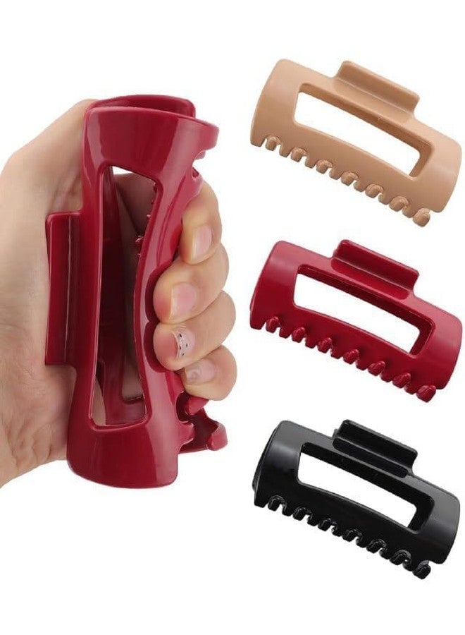 ZEVESTY 2 Pcs Korean Large Matte Hair Claw Clips Silicone Hair Clutcher Rubber Hair Clip for Daily Use & Styling Soft Bendable Hair Butterfly Unbreakable Squishy Clutcher Hair Accessories(Multi) - Image 1