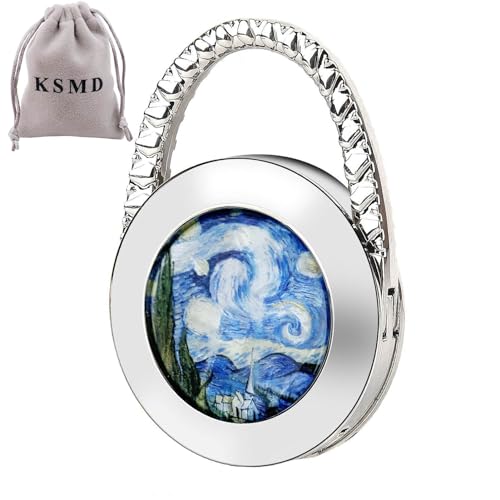 KSMD Purse Hooks for Table & Bars, Portable Handbag Holder - Foldable Table Hook Hanger (Starry Night) - Image 1