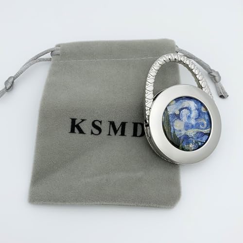 KSMD Purse Hooks for Table & Bars, Portable Handbag Holder - Foldable Table Hook Hanger (Starry Night) - Image 2