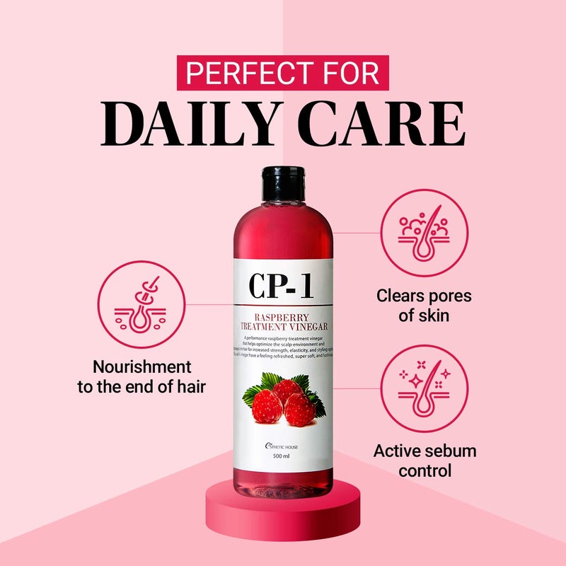 CP-1 Esthetic House Raspberry Treatment Hair Vinegar Rinse, for scalp (500ml 16.9 oz) - Image 5