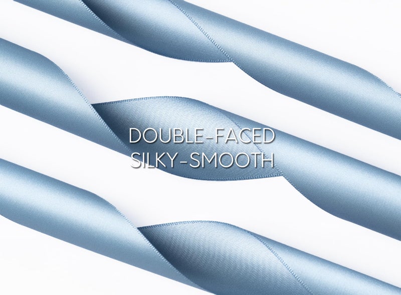 Keypan Blue Satin Ribbon 1-1/2 Inch x 50 Yards Double-Faced Ribbons for Gift Wrapping Flower Bouquet Wedding Paper Bows Invitations Crafts - Image 3