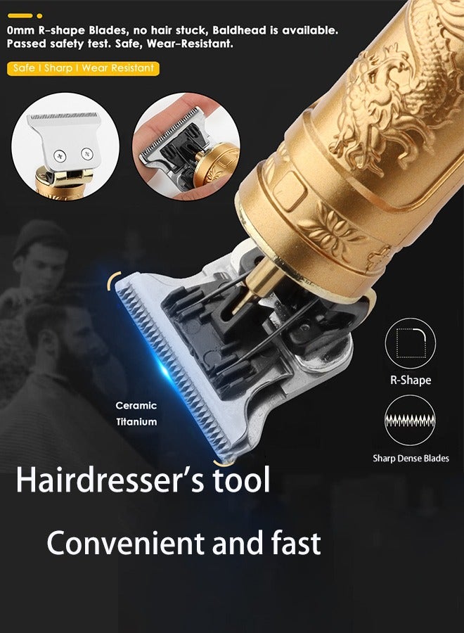 Generic 7-Piece Hair clipper Professional Adjustable Blade Clipper Set 700B Gold  - Image 5