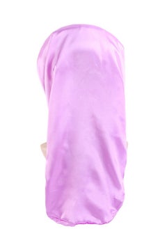 JoyousSto Satin Bonnet Sleep Cap Silk for Natural Hair Long Extra Large Bonnets Women Night Wide Elastic Band Very Soft Comfortable light purple  - Image 5
