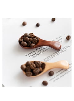 NOVOLAN NOVOLAN Small Wooden Spoons, 10-Pack 8.5x3.6cm, Versatile Kitchen Utensils for Spices, Tea, Soup, Ice Cream, Desserts, Children Tableware, Natural Wood Short Handle Spoons for Coffee, Jam, Condiments  - Image 2