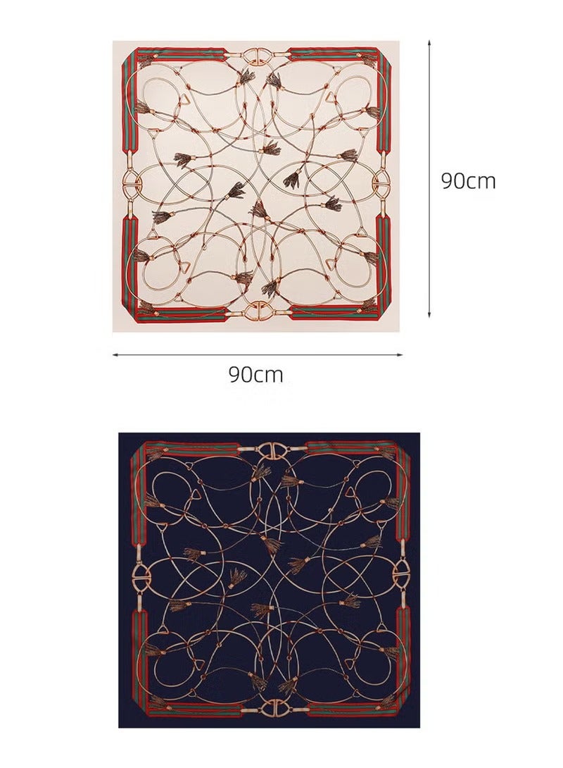 سي جي اس واي جيه الساتان وشاح رأس مربع كبير للنساء ، 2 عبوات الحرير مثل الوشاح الأوشحة رأس الساتان خفيفة الوزن ، أو الأوشحة شعر العنق - Image 2