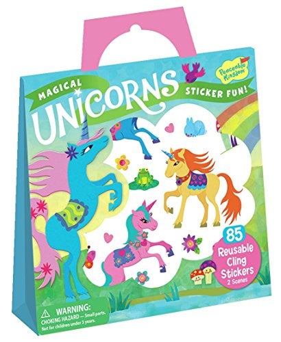 Peaceable Kingdom Magical Unicorns Sticker Fun Reusable Sticker Tote