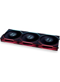 LIAN LI Lian Li Uni Fan TL 120 Case Fan, 1.6” LCD, 120mm Fan Size, 1900 RPM Fan Speed, 62 CFM Airflow, PA66 / PBT Materials, Fluid Dynamic Bearing, Triple Pack, W/ Controller, Black | G99.12TLLCD3B.00  - Image 1