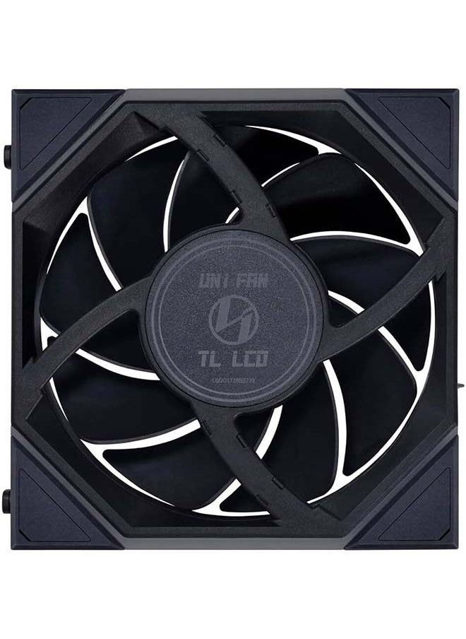LIAN LI Lian Li Uni Fan TL 120 Case Fan, 1.6” LCD, 120mm Fan Size, 1900 RPM Fan Speed, 62 CFM Airflow, PA66 / PBT Materials, Fluid Dynamic Bearing, Triple Pack, W/ Controller, Black | G99.12TLLCD3B.00  - Image 5
