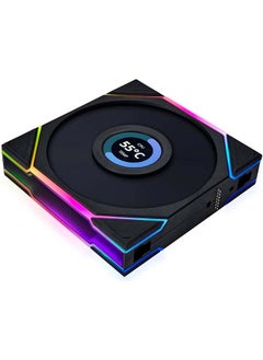 LIAN LI Lian Li Uni Fan TL 120 Case Fan, 1.6” LCD, 120mm Fan Size, 1900 RPM Fan Speed, 62 CFM Airflow, PA66 / PBT Materials, Fluid Dynamic Bearing, Triple Pack, W/ Controller, Black | G99.12TLLCD3B.00  - Image 4