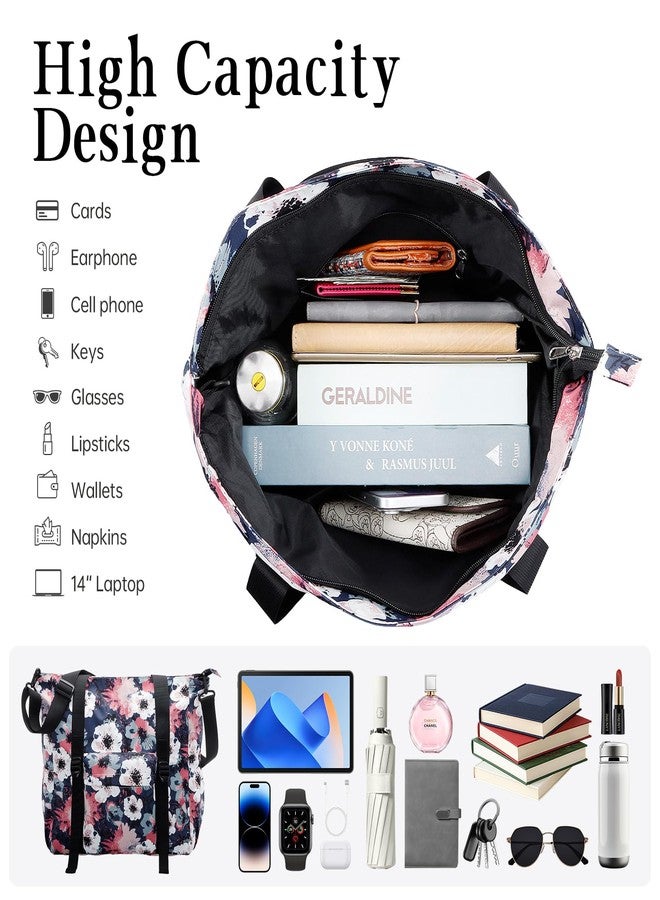 XEYOU Large Nylon Tote Bag for Women Lightweight Crossbody Tote Handbag with Detachable Strap for Daily, Work, College,Travel - Image 3