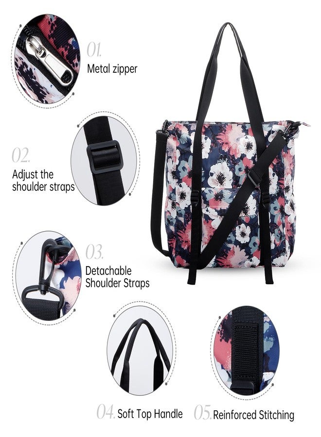 XEYOU Large Nylon Tote Bag for Women Lightweight Crossbody Tote Handbag with Detachable Strap for Daily, Work, College,Travel - Image 5