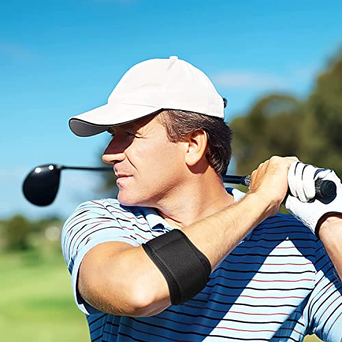 serveuttam Tennis Elbow Band for Men - Tennis Elbow Support for Relief | Neoprene Elbow Support for Men Gym Workout | Elbow Pain Golfers, Tendinitis, Effective Pain Relief, Sports (Black) - Image 5