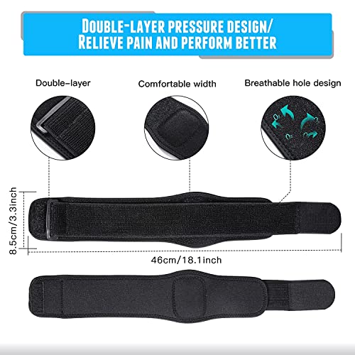 serveuttam Tennis Elbow Band for Men - Tennis Elbow Support for Relief | Neoprene Elbow Support for Men Gym Workout | Elbow Pain Golfers, Tendinitis, Effective Pain Relief, Sports (Black) - Image 2