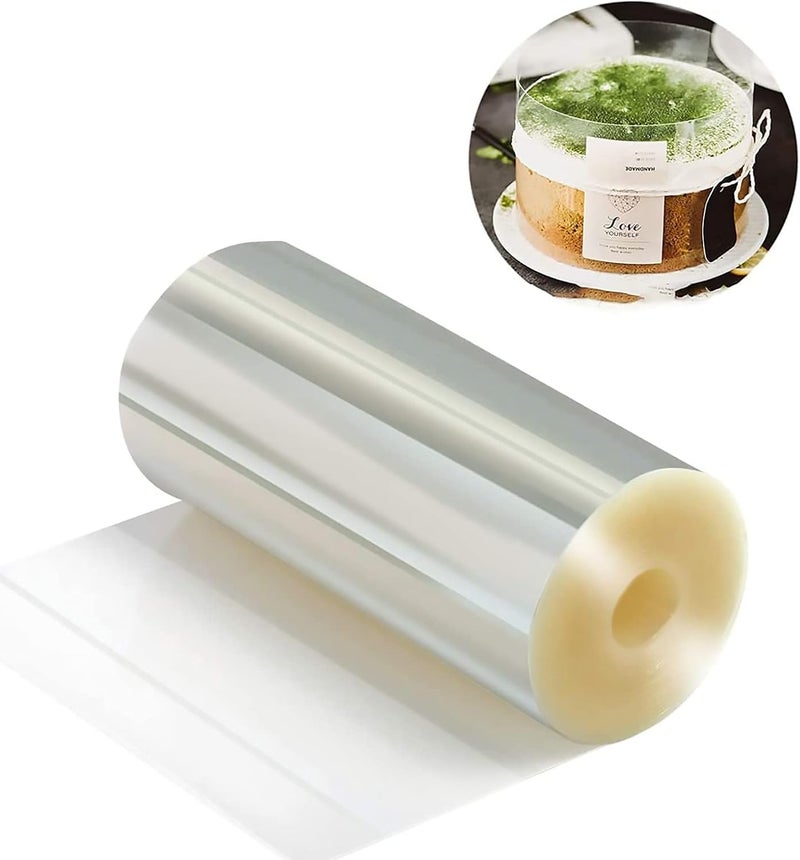 WAFJAMF Cake Decorating,Cake Collars 10cm x 10m, Acetate Rolls, Clear Cake Strips, Transparent Cake Rolls, Mousse Cake Acetate Sheets for Chocolate Mousse Baking Decorate - Image 1