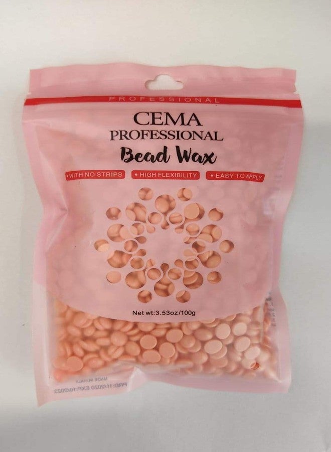 CEMA PROFESSIONAL No-Strip Hard Wax Beads for Body Hair Removal (Pink), Highly Flexible, Easy Application, Refill Wax Beans (100gm pink bean wax - Image 3
