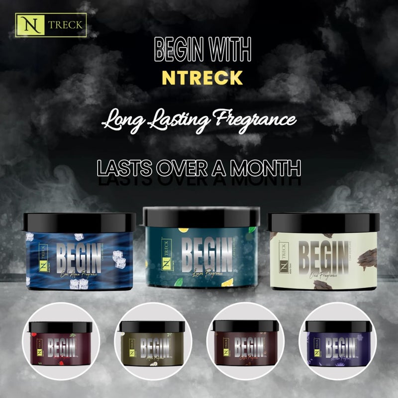 N Treck NTreck Begin Cool Aqua & Oud Fragrance Car Perfume | Long-Lasting Organic Car Air Freshener, Natural Odor Remover Refreshing Car Diffuser for Dashboard & Vents | Eco-Friendly for car Interior - Image 3