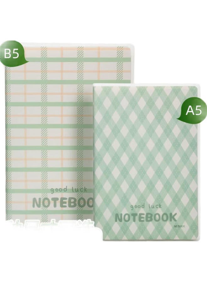 M.G Chenguang (M&G) Stationery A5 Soft Cover Notebook, 64 Sheets, Memo Pad, High-Quality Error Correction Book, Student Research Diary, Simple Green Grid, 4 Books, Ja5102D7 - Image 2