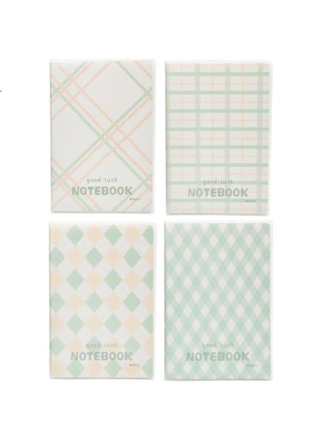 M.G Chenguang (M&G) Stationery A5 Soft Cover Notebook, 64 Sheets, Memo Pad, High-Quality Error Correction Book, Student Research Diary, Simple Green Grid, 4 Books, Ja5102D7 - Image 1