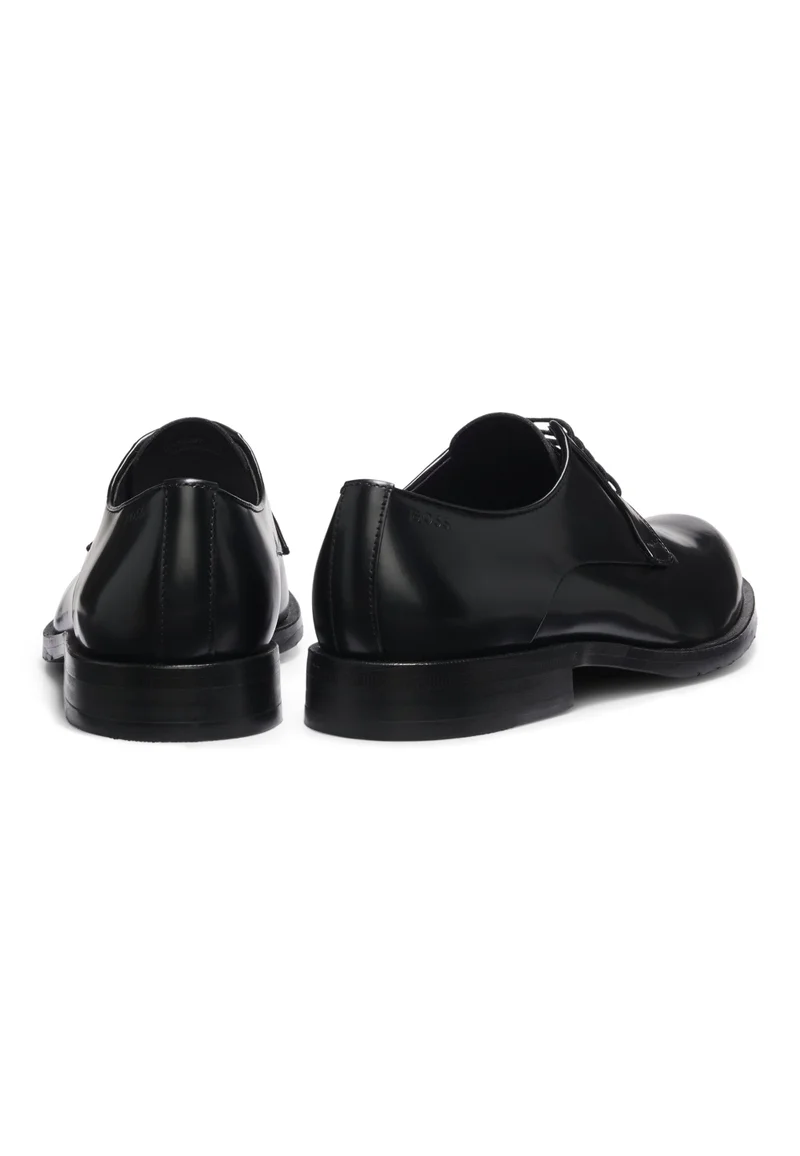 بوس Derby shoes in brush-off leather with embossed logo