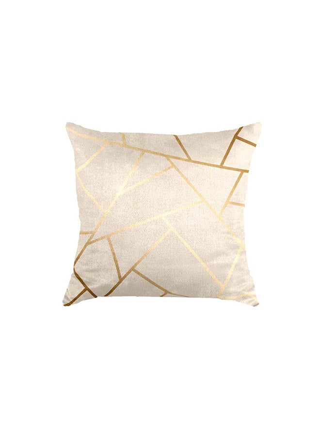 RIZARIES SuperSoft Beige Geometric Throw Cushion  - Image 2