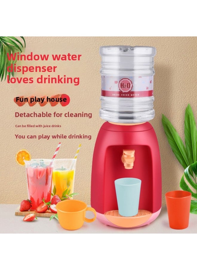 Children's Kitchen Simulation Mini Fun Water Dispenser Educational Parent-child Interaction Play House Small Household Appliances Toys Suit-Color:WY392-1 [blue Water Dispenser]]  - Image 2
