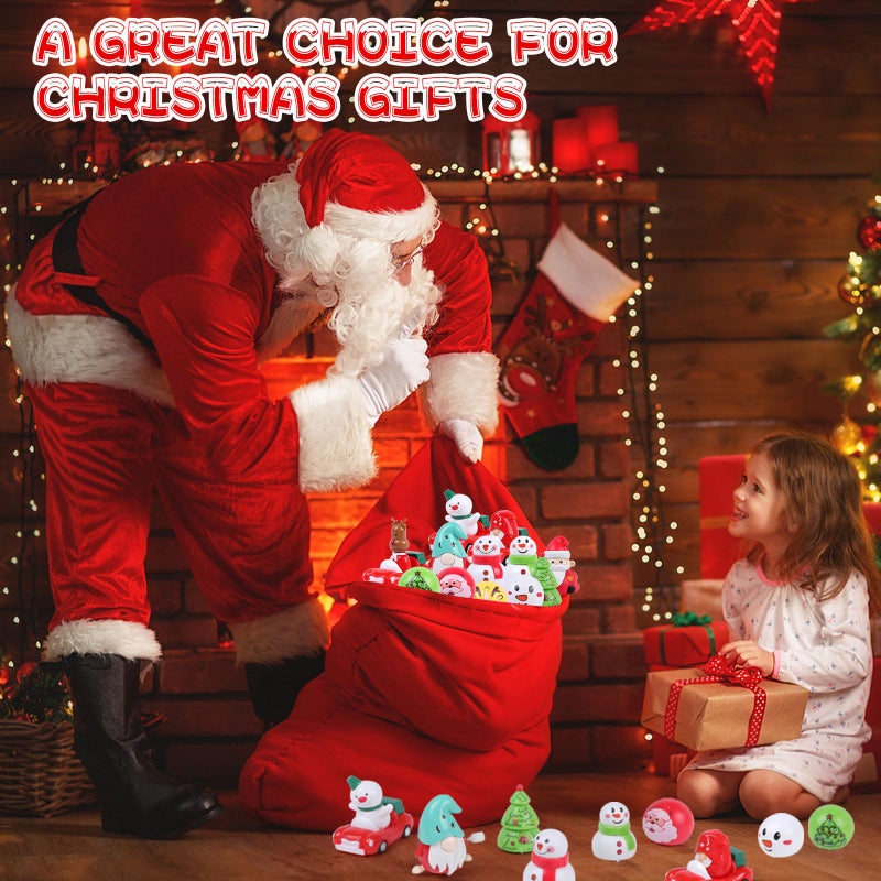 CCINEE 12PCS Christmas Pull Back Cars  Assorted Santa Claus Snowman Reindeer Tiny Car Toys Christmas Friction Powered Racing Cars Vehicle Toy for Kids Xmas Bag Fillers Treats Prizes Party Favors - Image 5