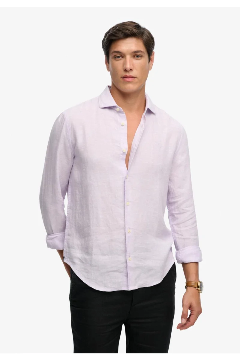 سوبر دراي Riviera Long Sleeve Linen Shirt