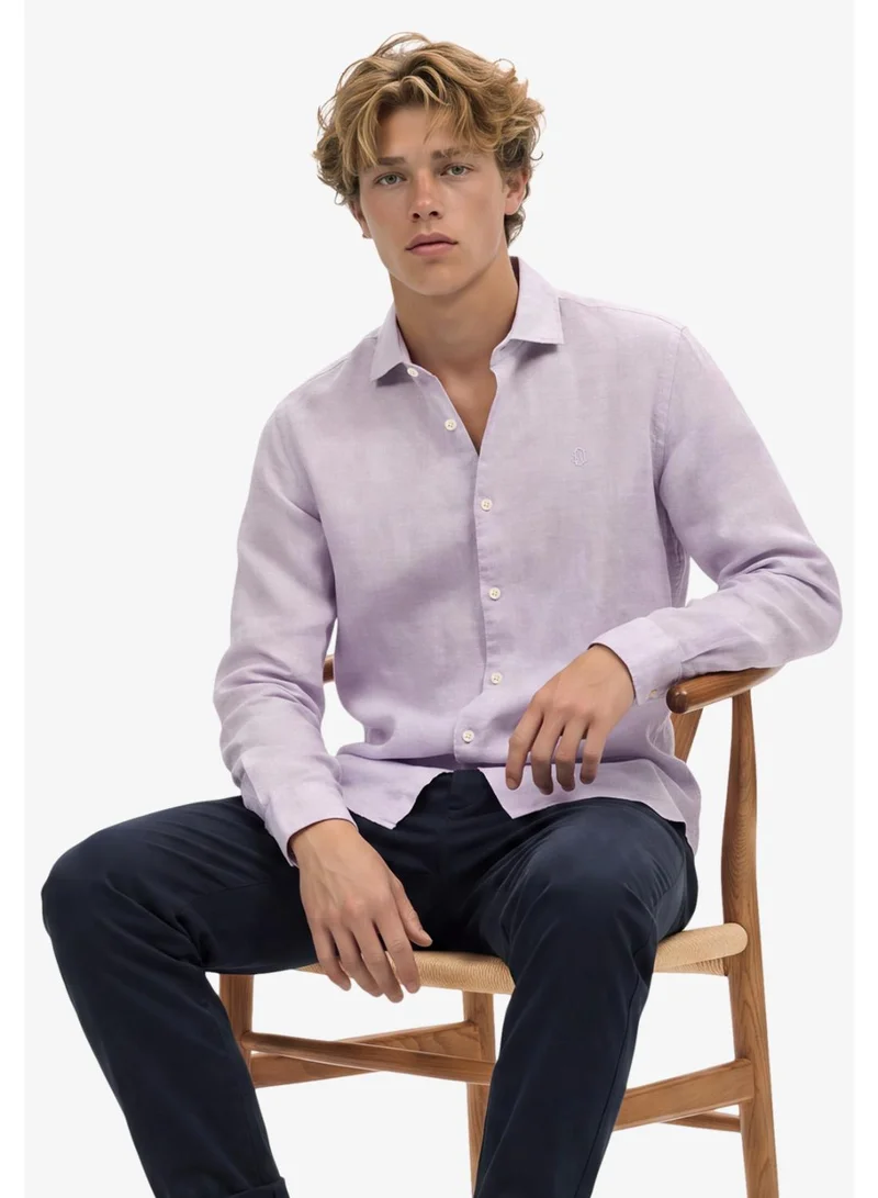 Superdry  Riviera Long Sleeve Linen Shirt for Men | Best Price UAE