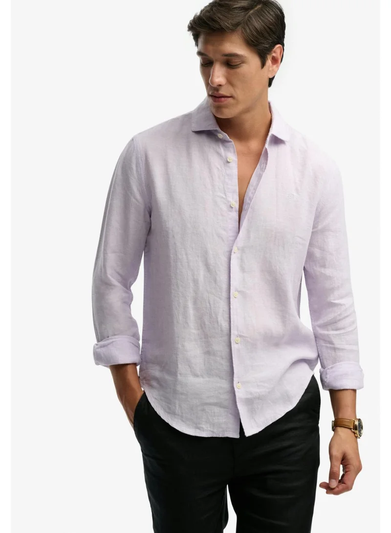 Superdry  Riviera Long Sleeve Linen Shirt for Men | Best Price UAE