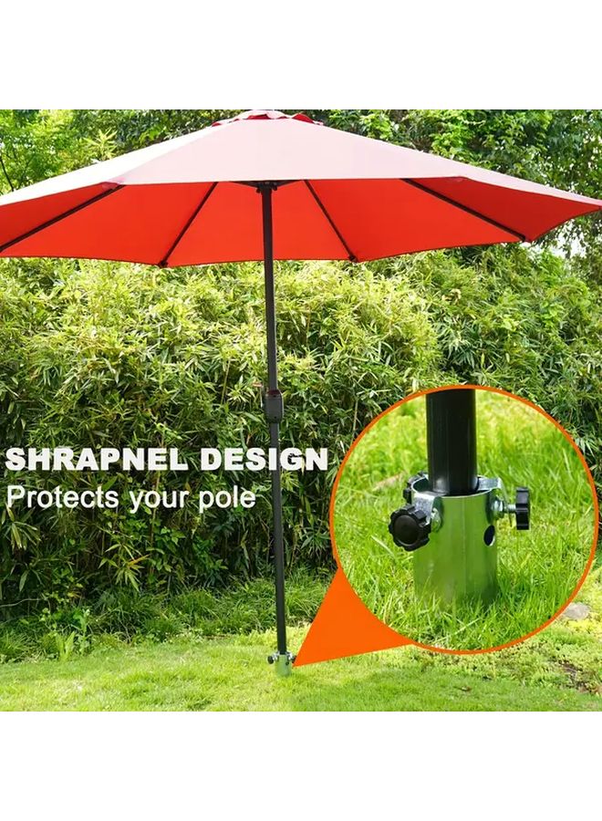 Heavy Duty Metal Beach Umbrella Anchor Spiral Screw Ground Rust Resistant Metallic White - Image 5