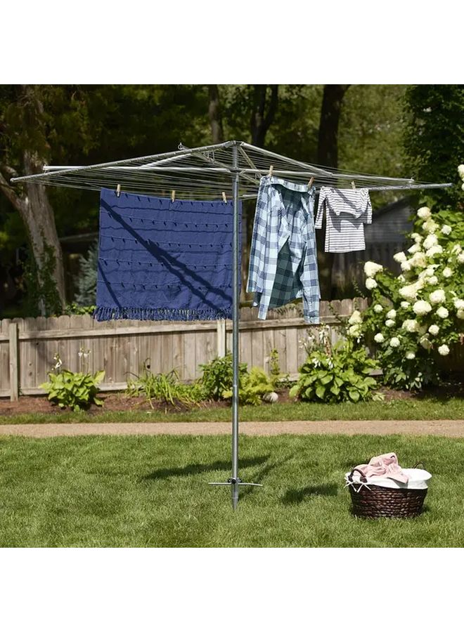 Heavy Duty Metal Beach Umbrella Anchor Spiral Screw Ground Rust Resistant Metallic White - Image 3