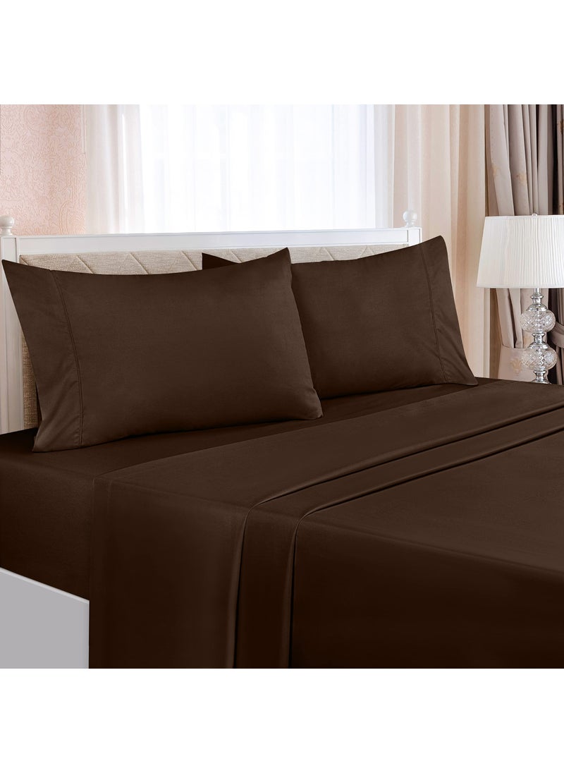 Utopia Bedding Utopia Bedding Queen Bed Sheets Set - 4 Piece Bedding - Brushed Microfiber - Shrinkage and Fade Resistant - Easy Care (Queen  Brown)  - Image 3