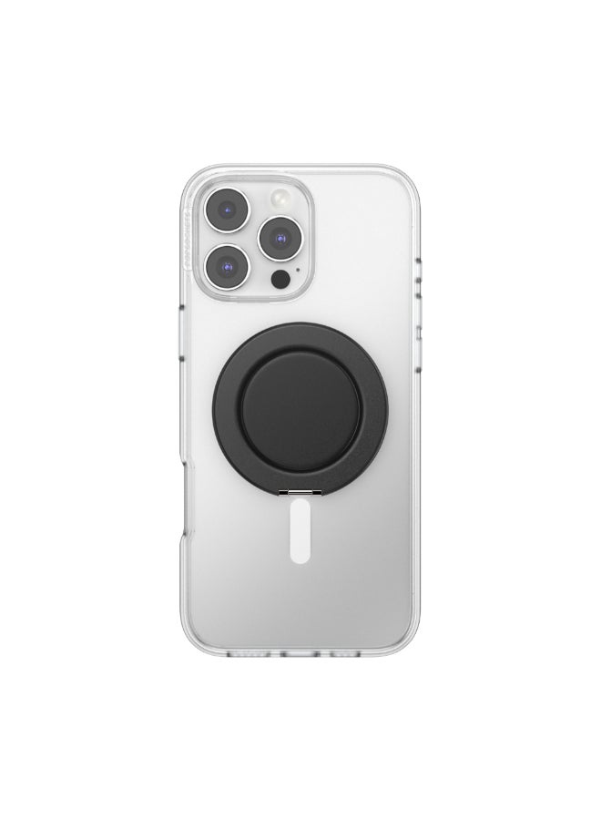 POPSOCKETS MagSafe Kick-Out Grip & Stand | Magnetic Pop-up Phone Grip, Stable Stand, 360° Rotation, for iPhone 17/16/15/14/13/12, Included Adapter Ring for non-MagSafe Phones & Cases - Black - Image 3