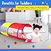 SweHouse Kids Play Tunnel for Toddlers Pop Up Crawl Through Tunnel Play Tent for Baby Infant Children or Dog with 2 Mesh Sides Kids Tunnel Toys or Gift Indoor Outdoor Colorful Crawling Tunnel - Image 3