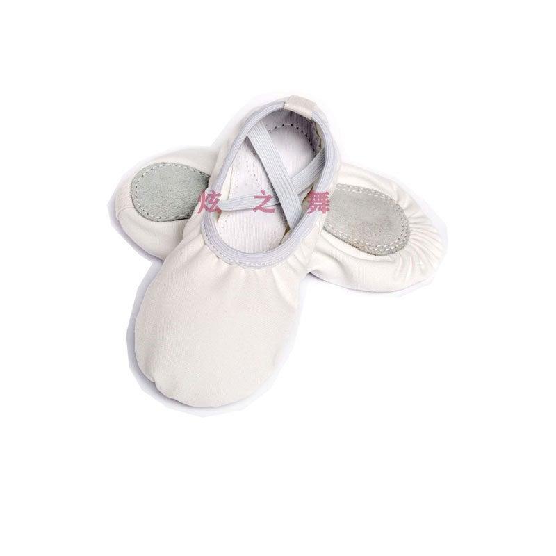 Generic Adult Children Cat Claw Practice Competition Regulations Dance Shoes Practice Shoes Test Competition Latin Ballet Yoga Shoes White elastic cloth head 