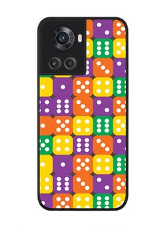 Rugged Black edge case for OnePlus 10R 5G/OnePlus Ace 5G Slim fit Soft Case Flexible Rubber Edges Anti Drop TPU Gel Thin Cover - Dice Roll