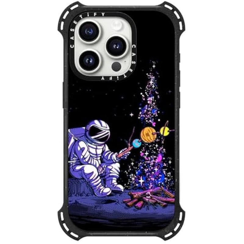 Casetify Bounce iPhone 15 Pro Case 【6X Military Grade Drop Tested / 21.3ft Drop Protection/Compatible with Magsafe】 - Moon Camping - Triple Black - Image 3