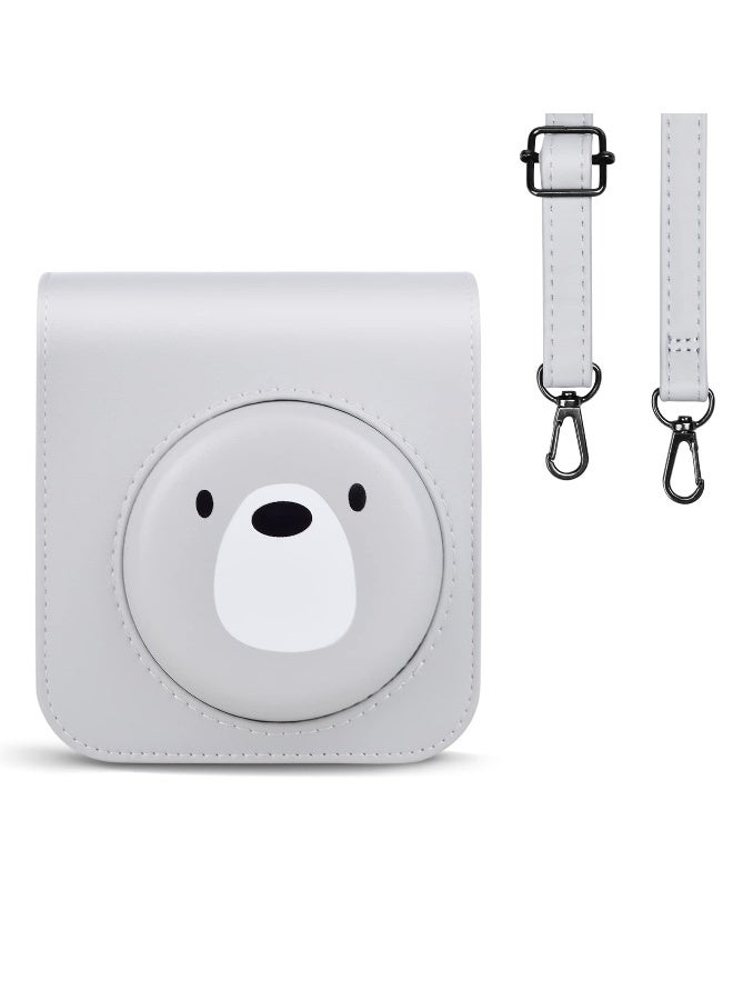 PU Leather Protective Case for Fujifilm Instax Mini 12/Polaroid Mini 12 Instant Camera, Removable Design with Adjustable Shoulder Strap for Easy Carrying and Protection. - Image 1