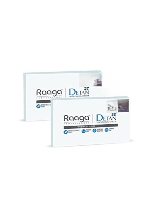 Raaga Professional De-Tan Tan removal Cream 72g*2 - Image 1