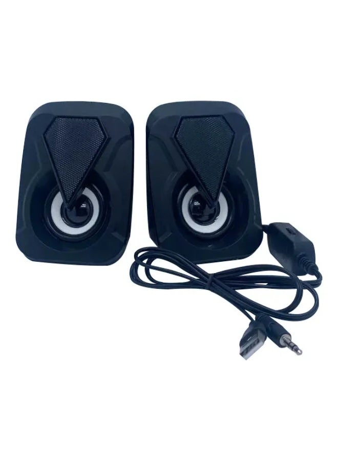 مكبر صوت للكمبيوتر الشخصي والكمبيوتر المحمول مع صوت ستيريو عالي الجودة وإضاءة RGB أنيقة - Image 2